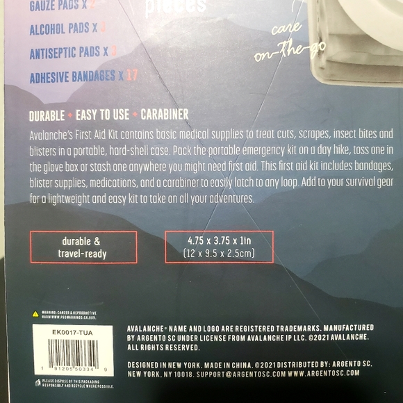 Avalanche NWT 30 Piece Waterproof First Aid Kit - Picture 7 of 9